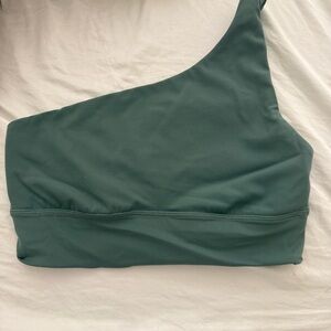 lululemon athletica One-Shoulder Sports Bra in Teal Green